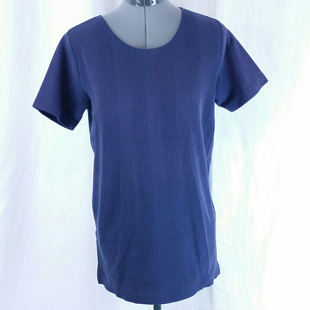 Laura Tyler Vintage Blue Women's Short Sleeve Top